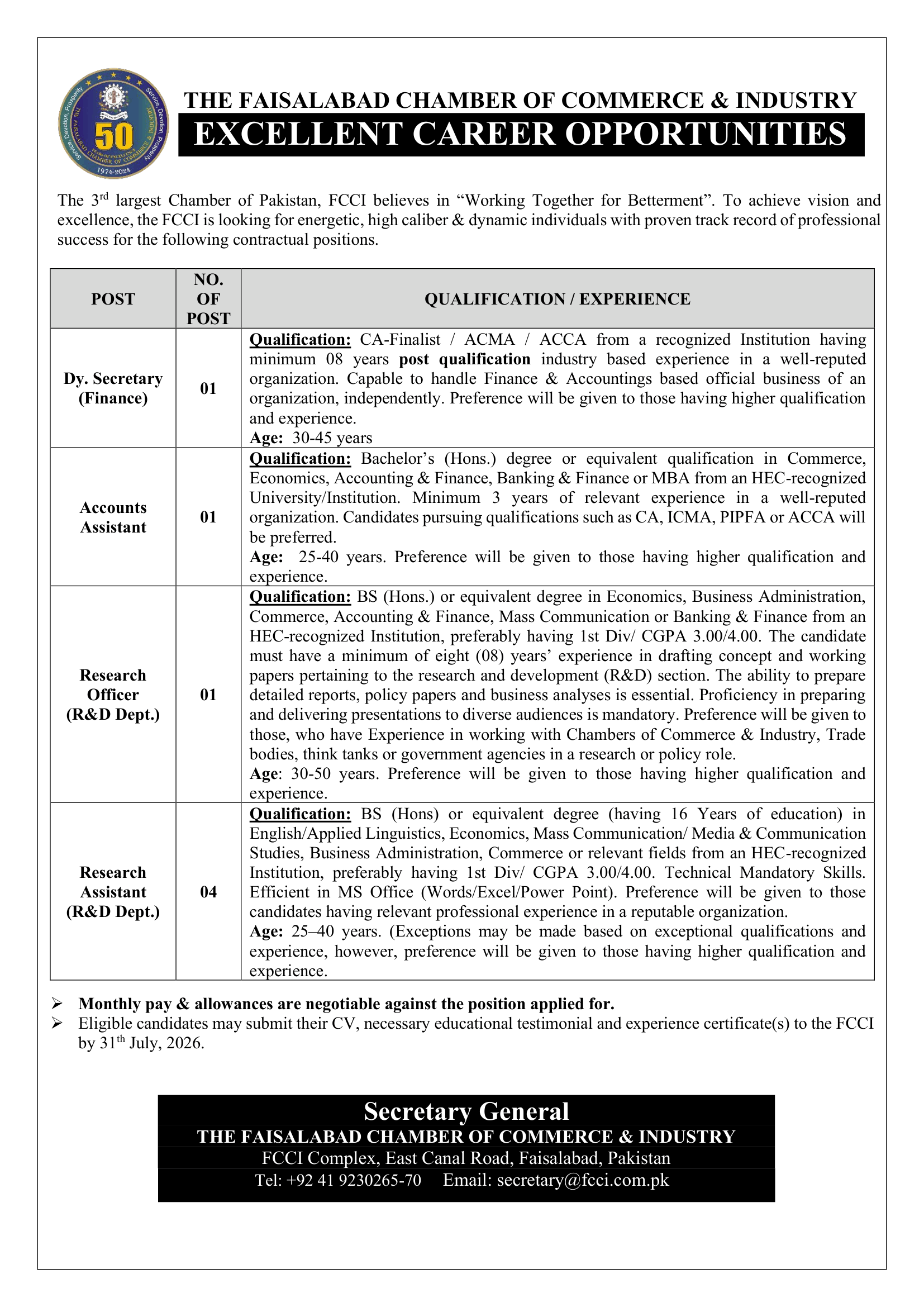 Career Opportunities